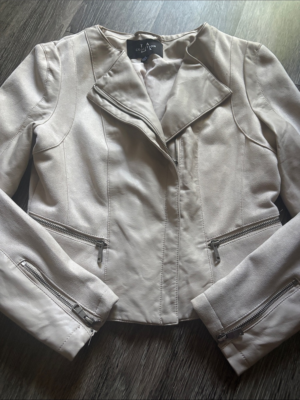 LA Coalition Moto-Style Zip Pocket Jacket